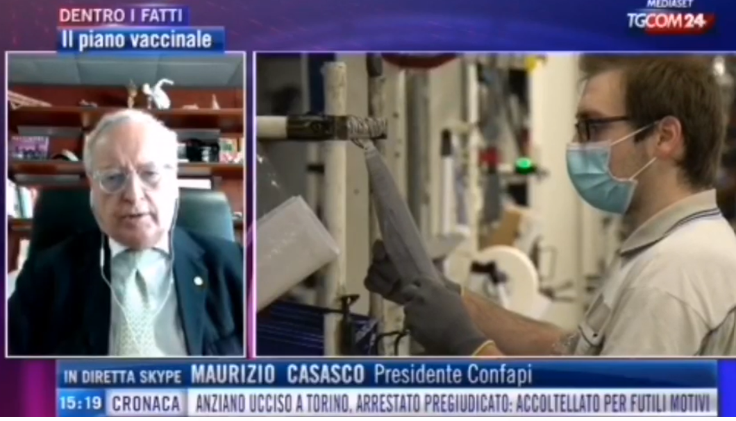 Maurizio Casasco a Tgcom24 parla delle vaccinazioni in azienda